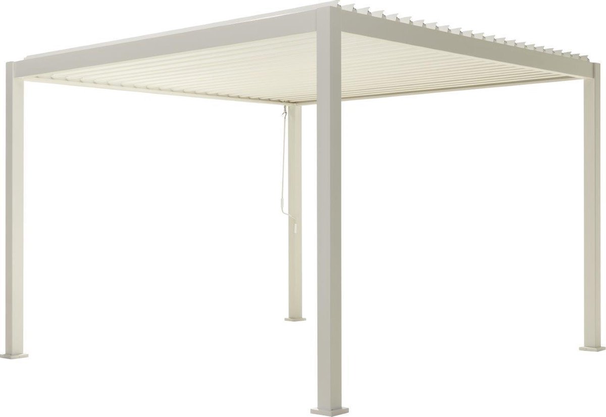 Overkapping vierkant M Alvaro Gazebo 360 x 400 cm Matt white Suns