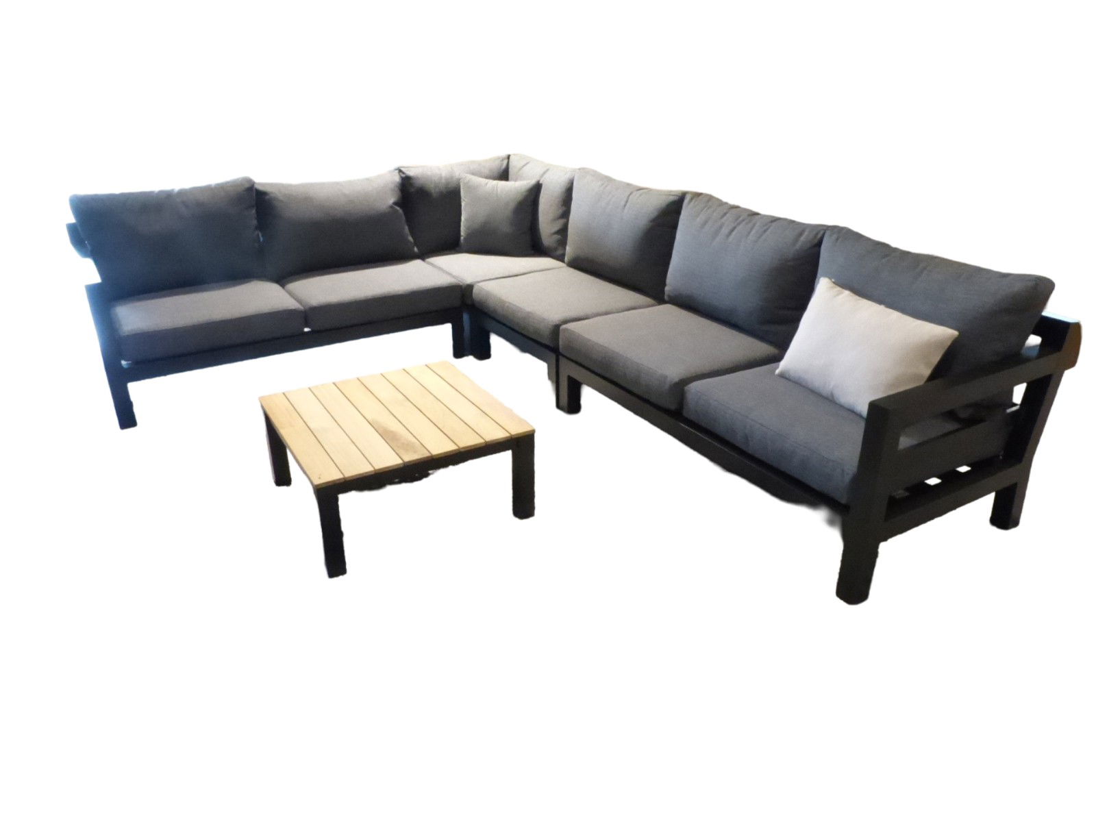 Midori loungeset black 340x260 cm inclusief panther black kussens - Yoi