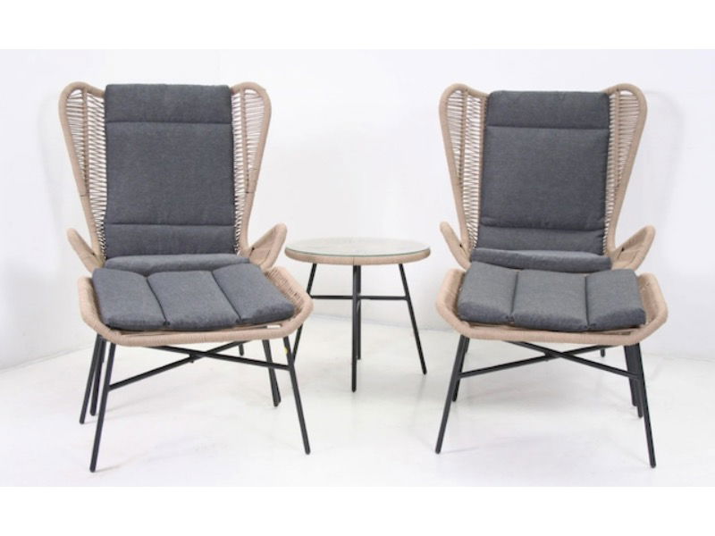 Milan relax set inclusief tafel 5 delig - Hortus