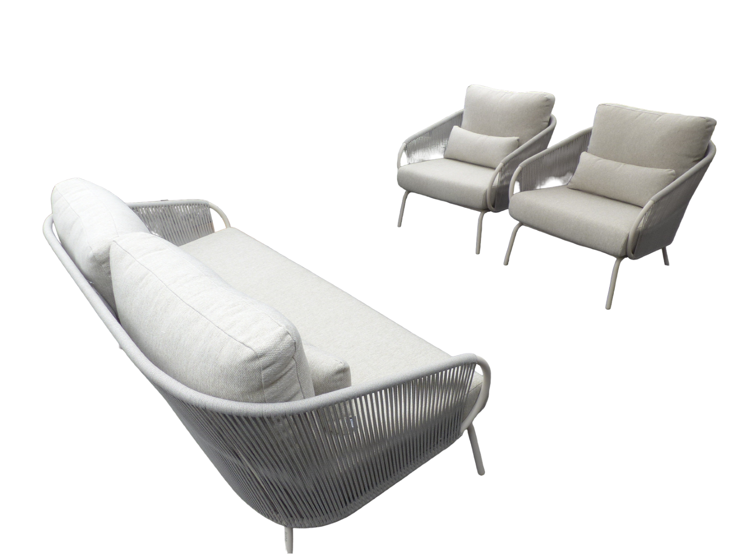 Suns Nappa loungeset camel sand/teak/keramiek incl. natural gravel kussens - 