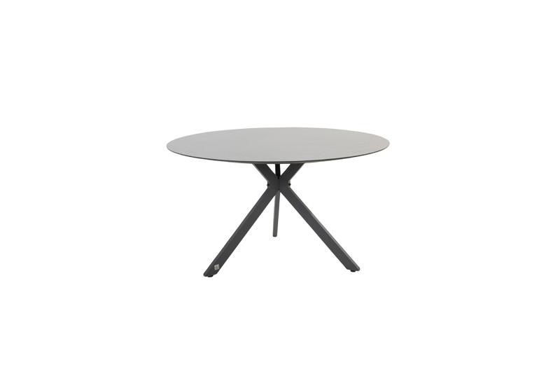 4so Locarno dining tafel antraciet HPL slate dia. 130 cm  - 