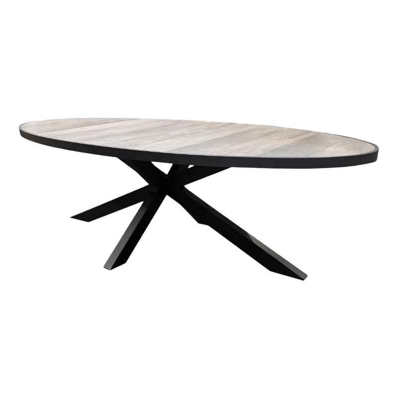 Buitengewoon de boet Altos Tuintafel Ovaal Antraciet 240x116 cm  - 