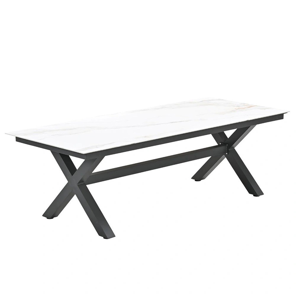 Garden impressions Marbella Tuintafel Venice White 240x100 cm - 