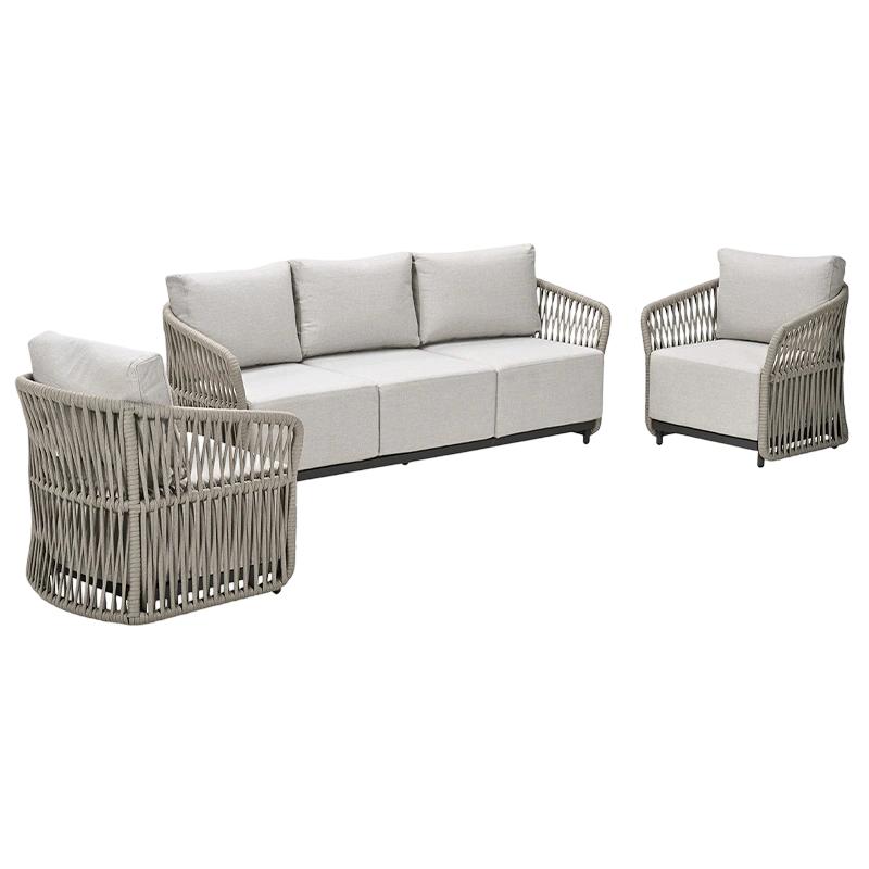 Garden impressions Normandie Loungeset Taupe/Vally Sand  - 