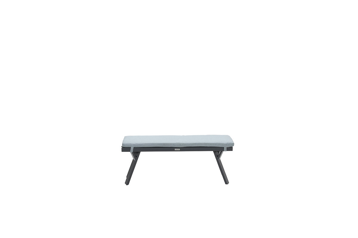 Garden impressions Sergio bank 110x40xH45 carbon black/mint grey  - 