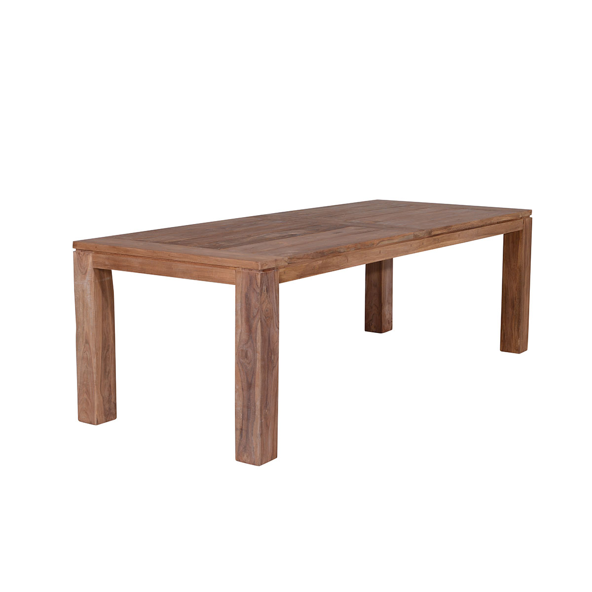 Mexico tafel 240x100xH76 natural teak poten 12x12 Garden Impressions