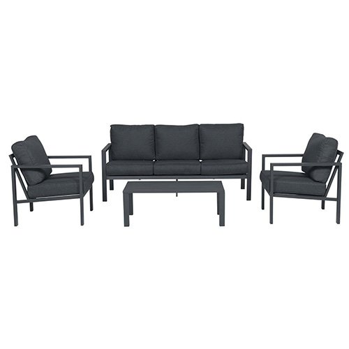 Springs lounge set 4 dlg carbon black reflex black Garden Impressions