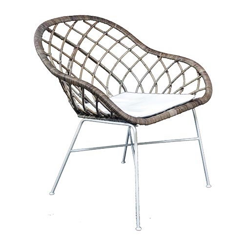 Rotan stoel Chair Grey Van der Leeden