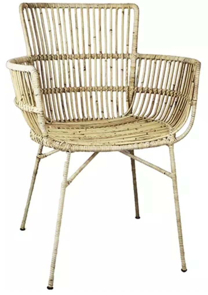 Stoel Rattan Iron Blond Van der Leeden