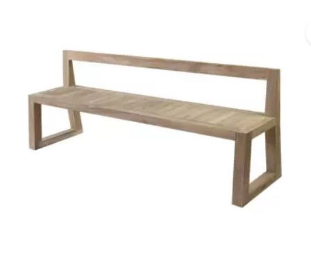 Mason bank zonder armleuning 214x58x48 cm teak Max Luuk