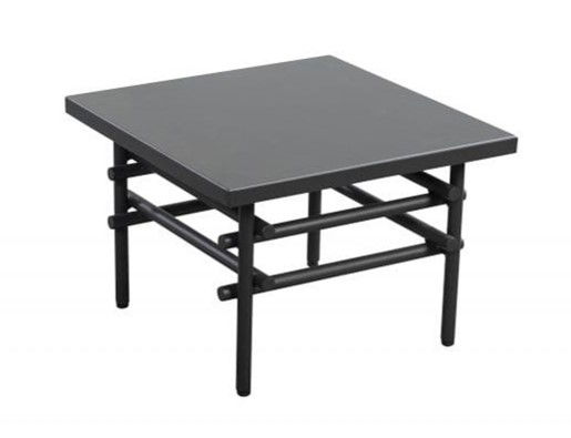 Ki side table frame 50x50 cm aluminium dark grey - Yoi