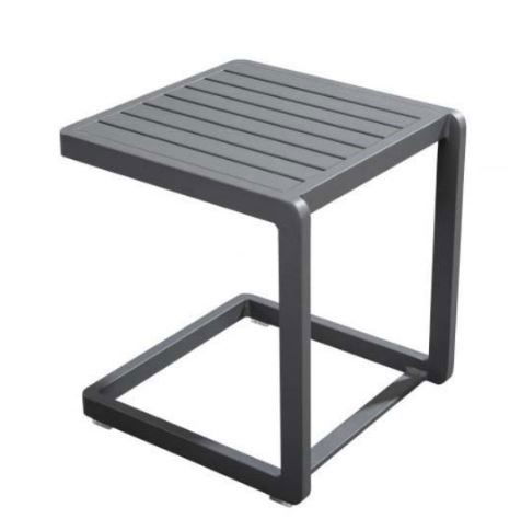 Hokan lounger side table 40x40cm. alu dark grey Yoi