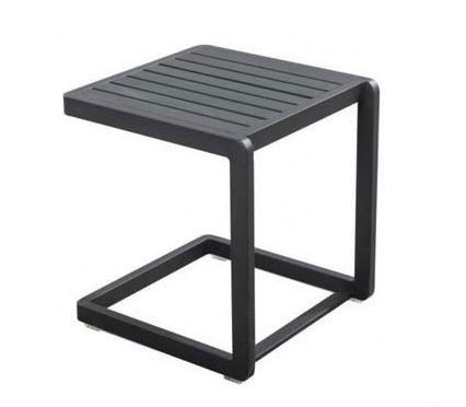 Hokan lounger side table 40x40cm. alu black Yoi