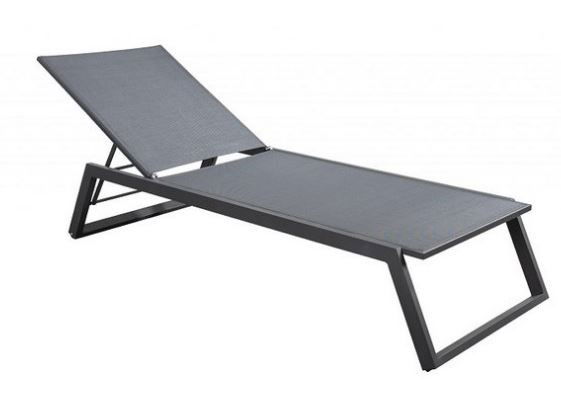 Mizu stackable lounger alu dark grey carbon textilene Yoi