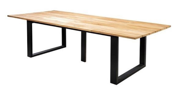 Kaihou table 300x100cm. alu black teak Yoi