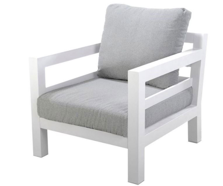 Yoi Midori lounge chair alu white/mixed grey - 