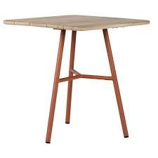 Arda tafel 70x70x76 cm aluminium linen teak aged finish Max Luuk