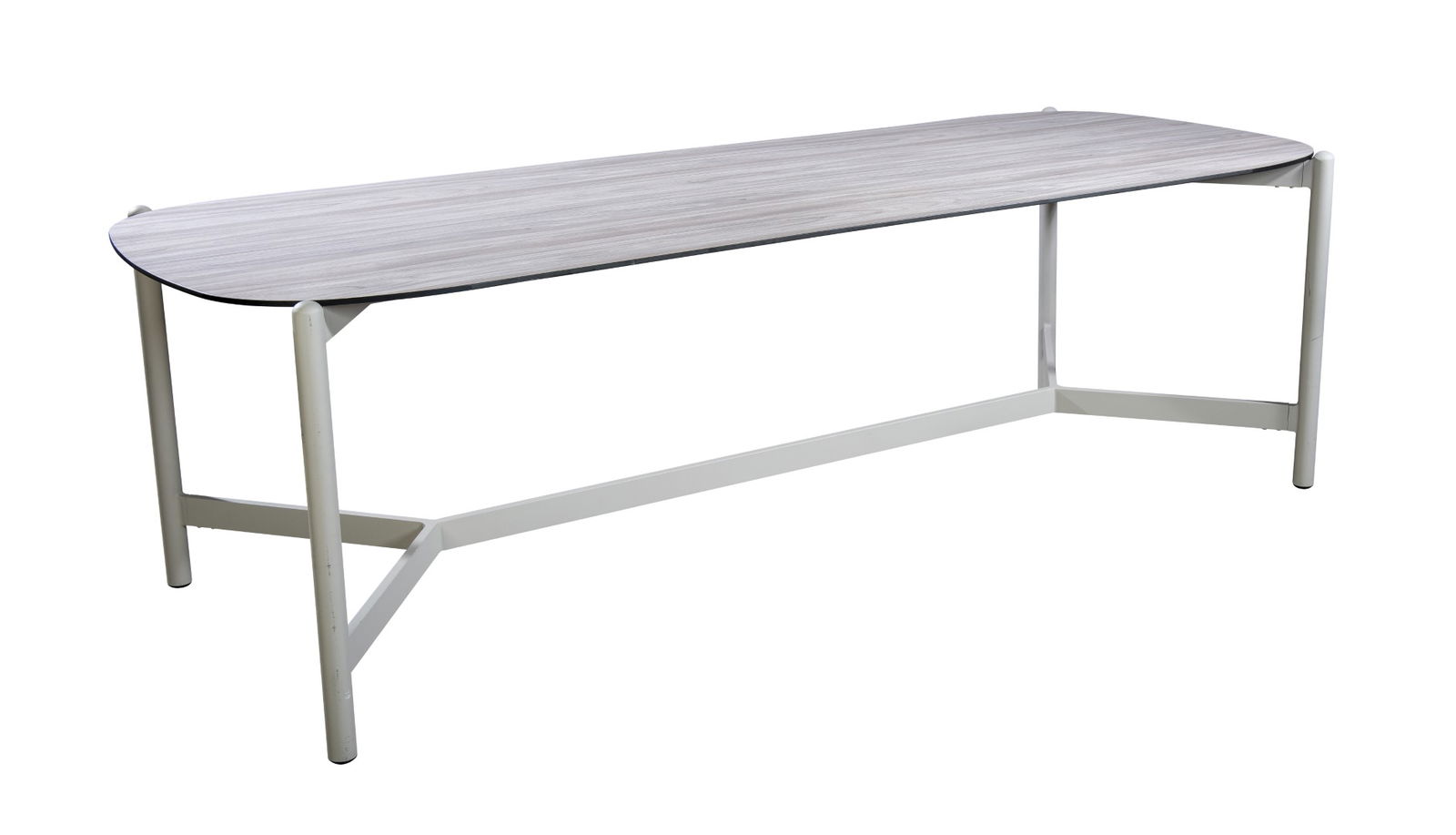 Vedella dining table 244x95x75 cm aluminium salix/HPL wood - Yoi