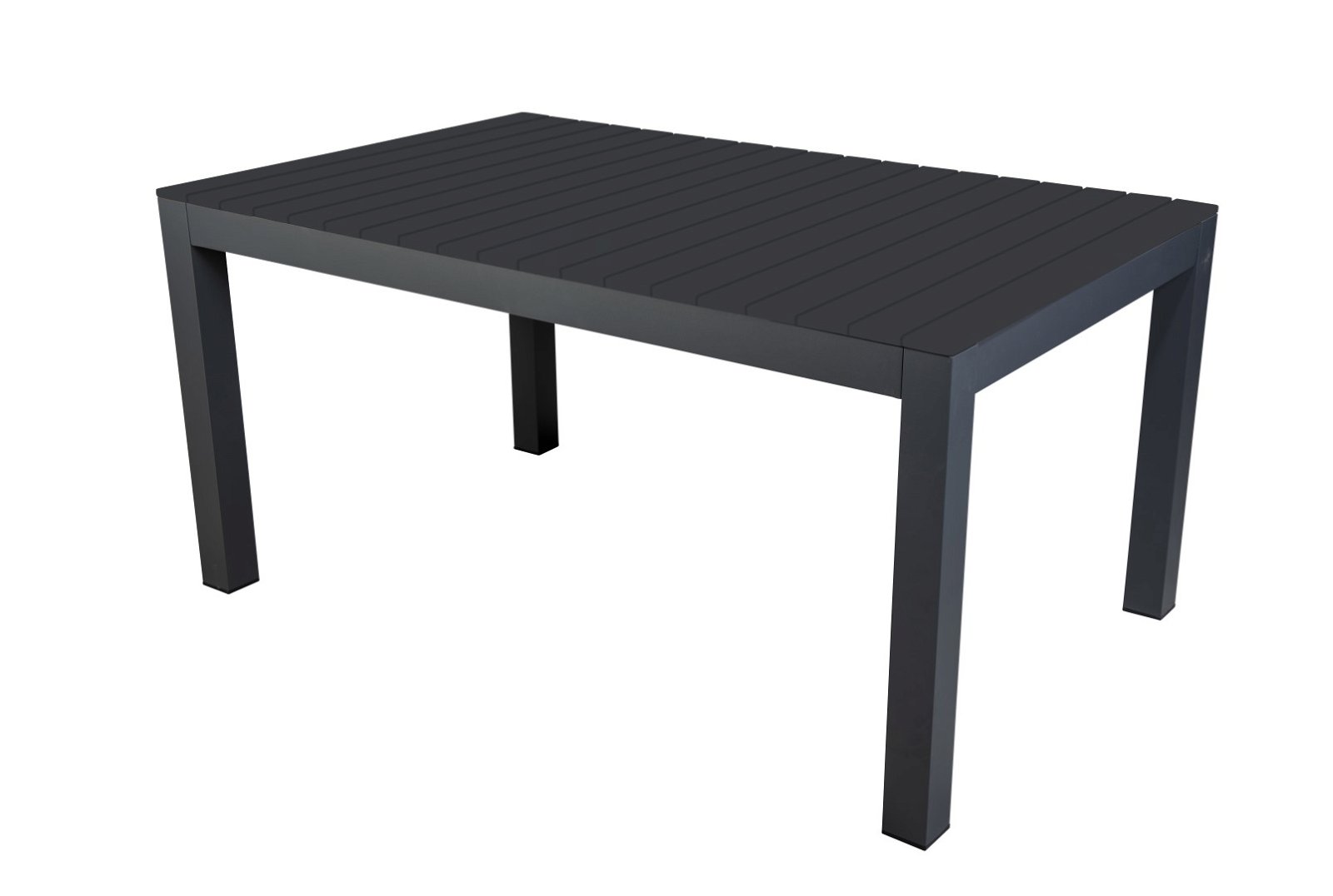 Midori low dining table 148x90 cm aluminium dark grey - Yoi