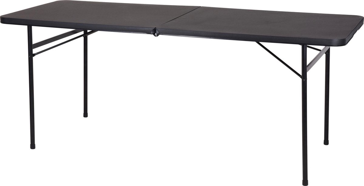 Vouwtafel zwart 182x67x73 cm Buitengewoon de Boet