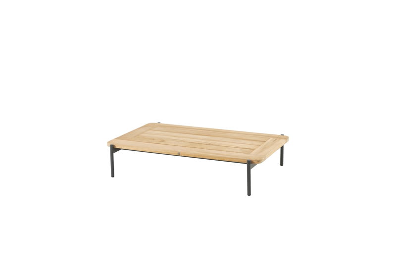 Yoga Coffee Tafel Natural Teak Antracite 120 x 75 x 25 cm 4SO