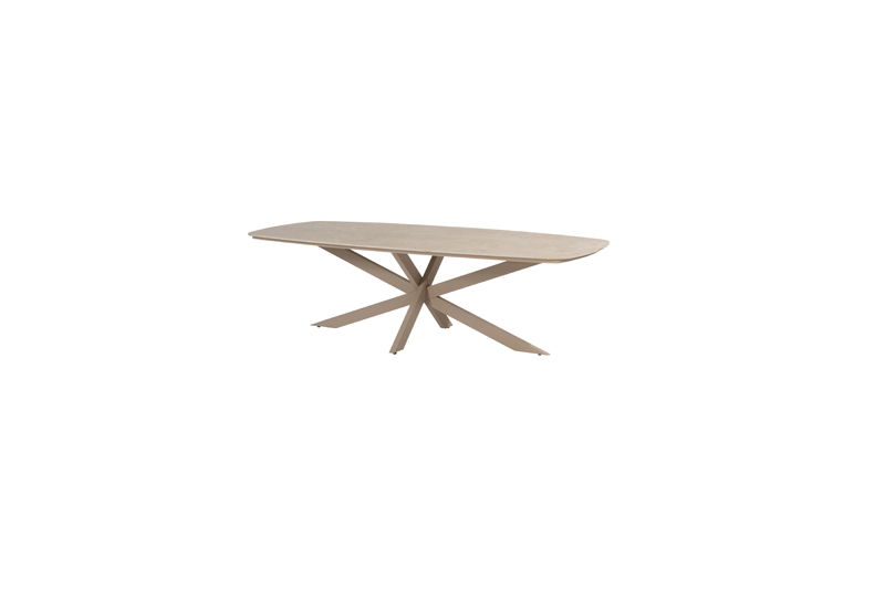 4so Nevada low dining tafel latte keramiek sabia panna 250 x 105 cm - 