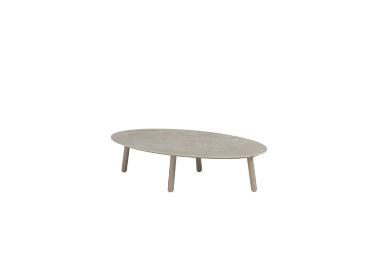 Taste Salute coffee tafel latte keramiek ellipse 120×65 cm – grijs