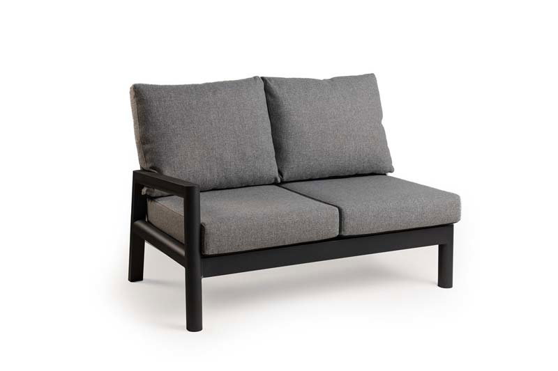 Tierra outdoor Sevilla 2-zits lounge bank rechts charcoal  - 