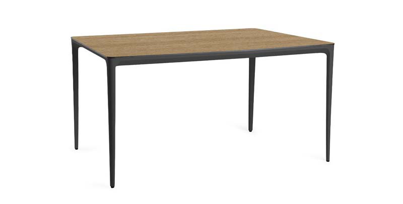 Tierra outdoor Elegante dining tafel trespa bergamo charcoal 160 x 90 cm  - 