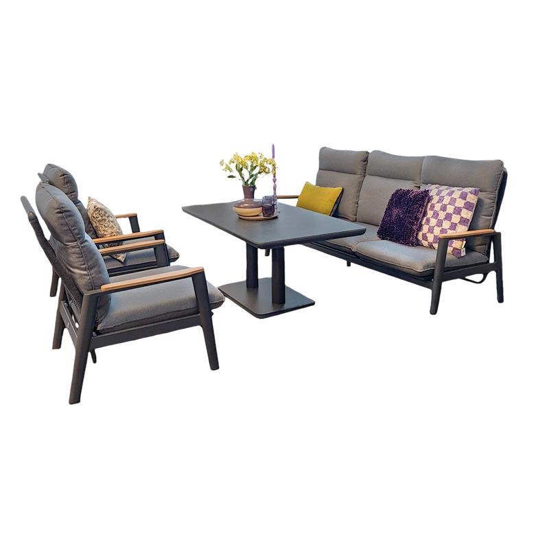 Trestino Beauval Lounge- diningset Antraciet  - 