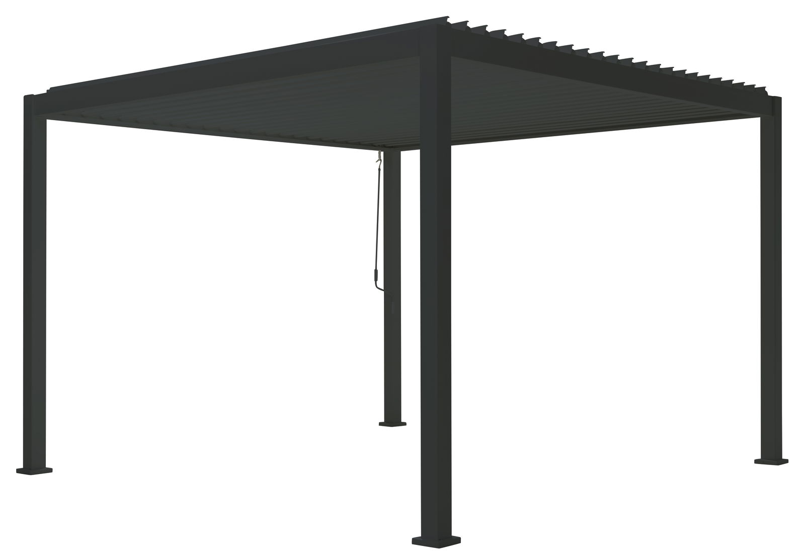 Overkapping vierkant M Rota 300 x 300 cm Matt royal grey - Suns