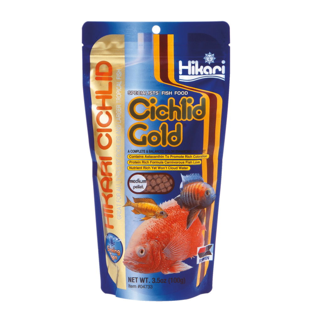 Hikari Cichlid gold medium 100 gram zinkend  - 