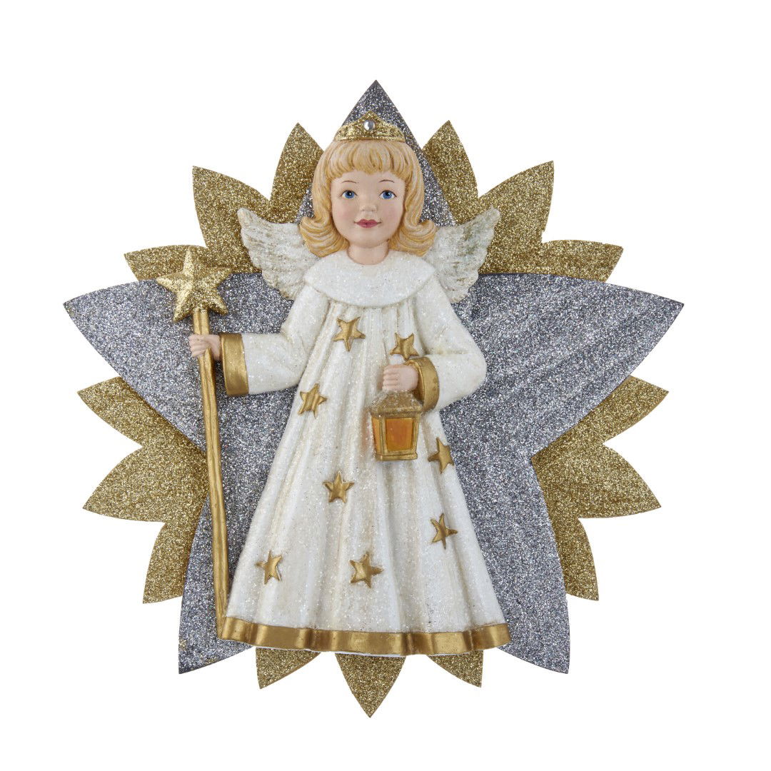 9.5 inch German Angel Treetop. 28,956x28,956x13,716 cm kerstornament - Kurt s adler