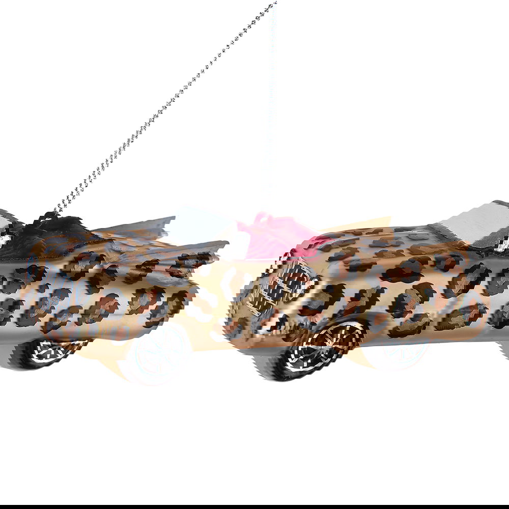 5 inch Leopard Print Glass Car Orn 12,7x5,715x4,445 cm kerstornament - Kurt S. Adler