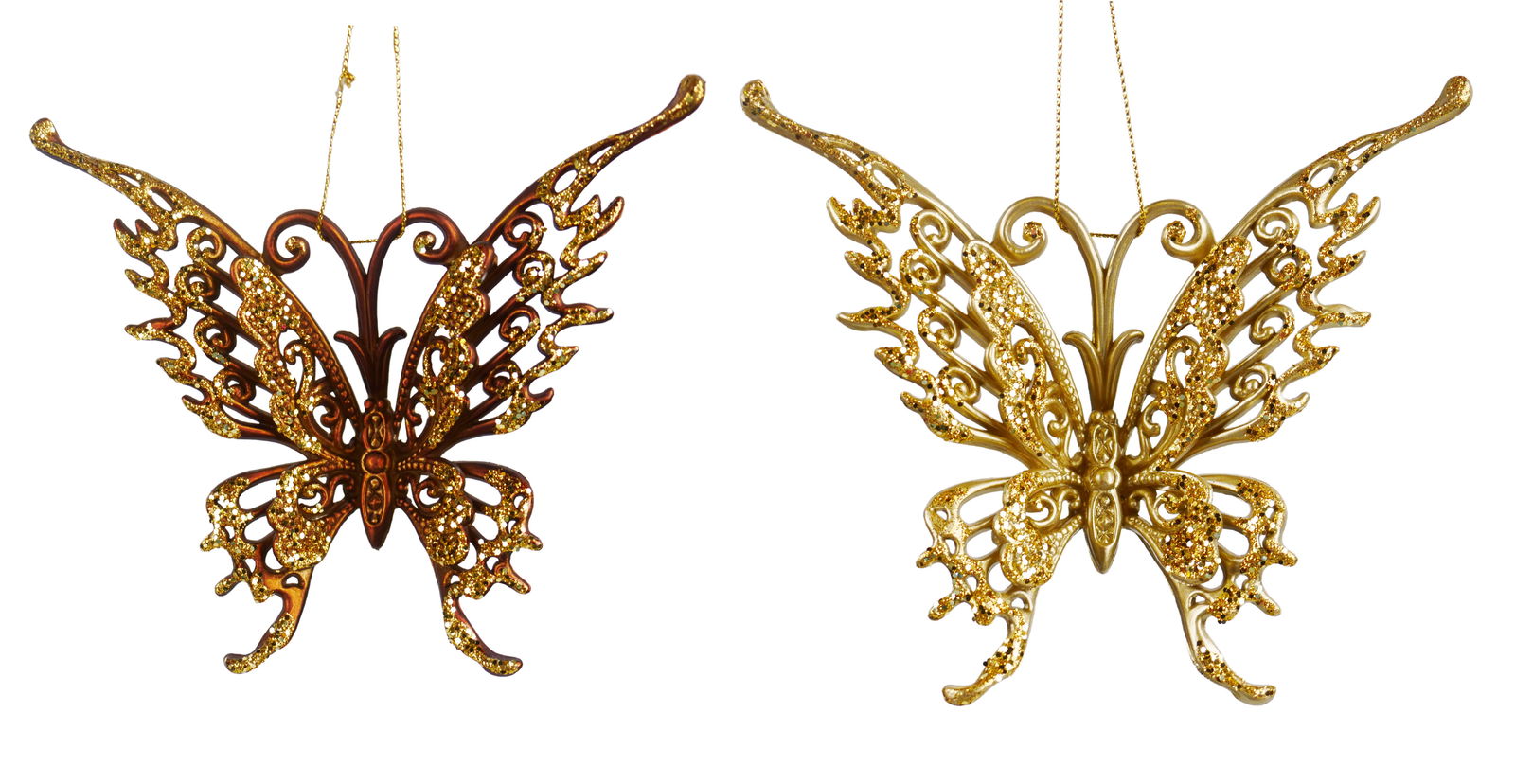 5 inch Butterfly Orna X 2 5x5x10 cm kerstornament - Kurt S. Adler