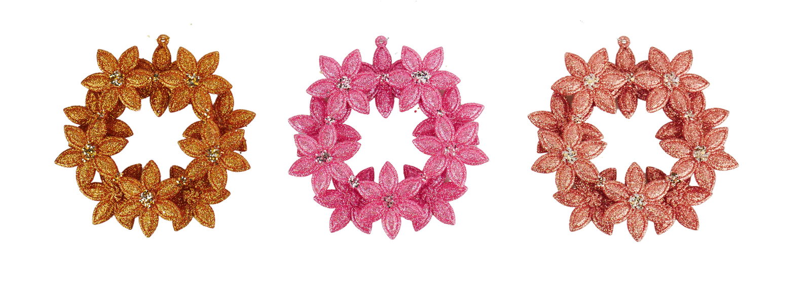5.3 inch Star Wreath Orna X 3. I 5x5x10 cm kerstornament - Kurt S. Adler