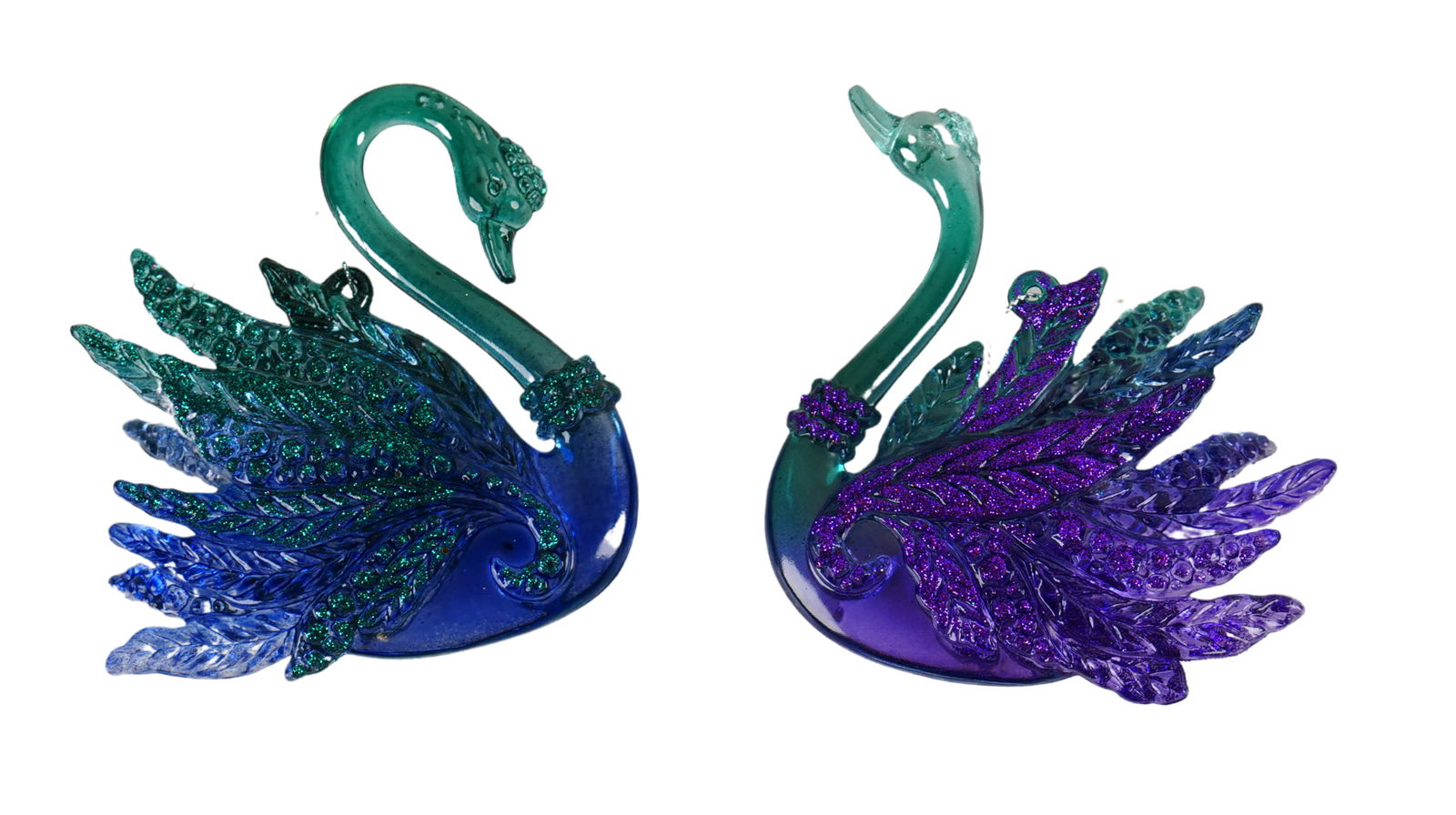 3.9 inch Swan Orna X 2. 5x5x10 cm kerstornament - Kurt S. Adler