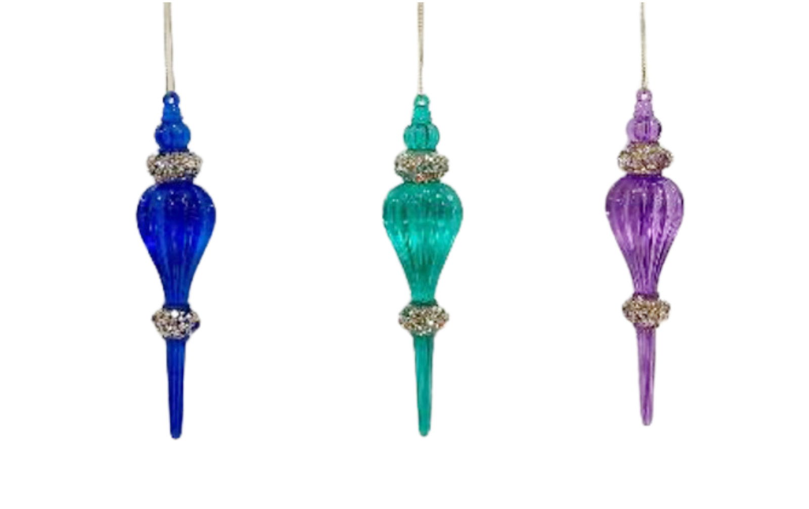 6.3 inch Finial Orna X 3. 5x5x10 cm kerstornament - Kurt S. Adler
