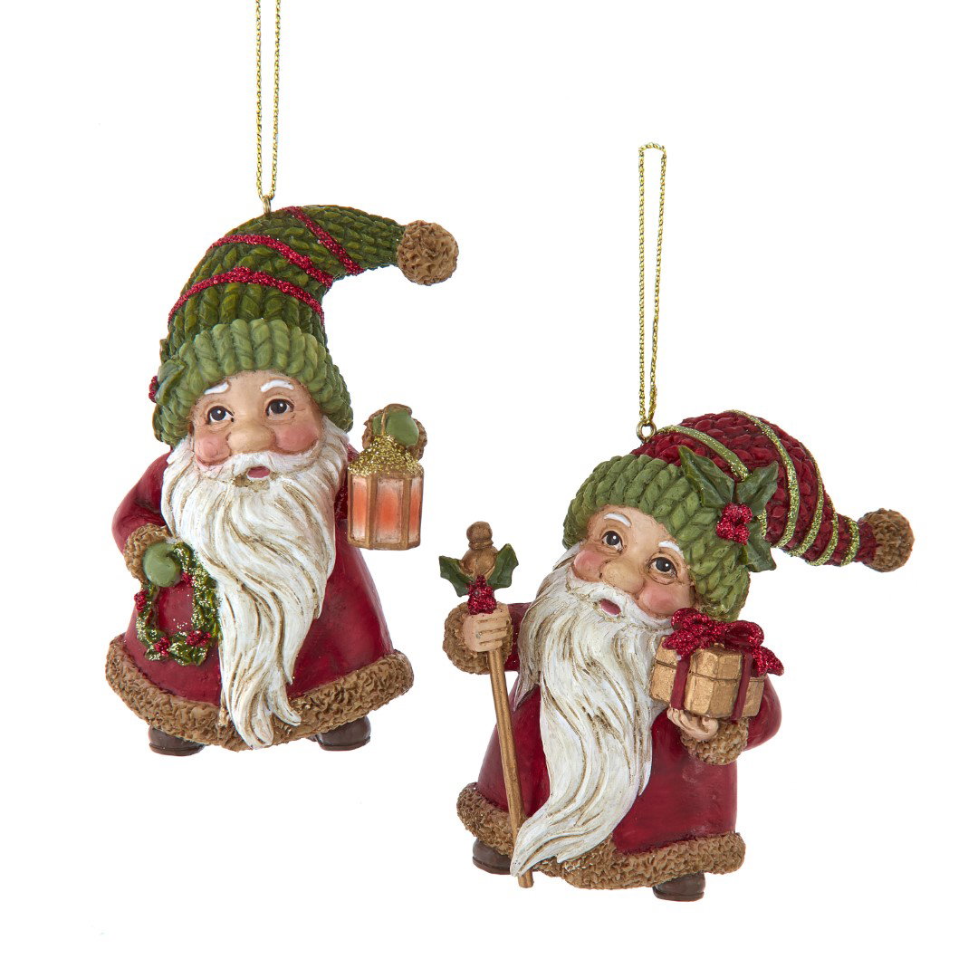 Resin kabouter kerstman 2A 7,5 cm ornament Kurt S. Adler - Kurt s adler