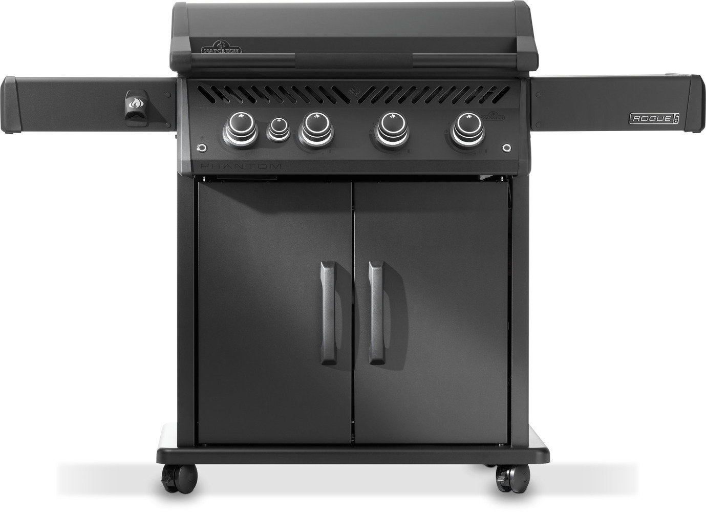 Napoleon grills Phantom Rogue Pro 30 Plancha met Sizzle Zone zijbrander mat zwart