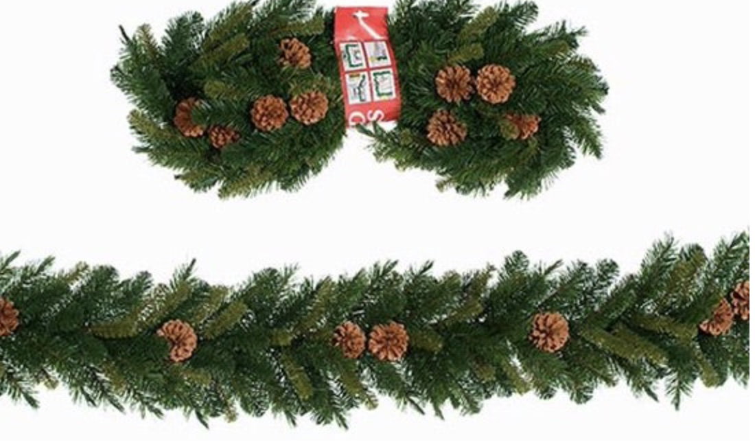 Mixed kunstguirlande 270 cm kerstversiering kerstboom Holiday Tree - Holiday tree