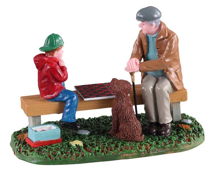 Playing with gramps kerstfiguur LEMAX - Lemax