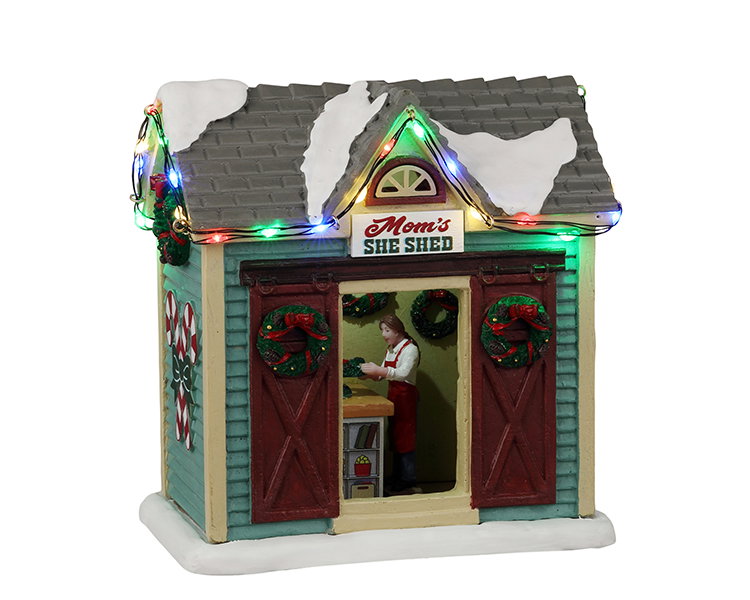 Mom'S She Shed battery operated (4.5V) Kerst LEMAX - Lemax