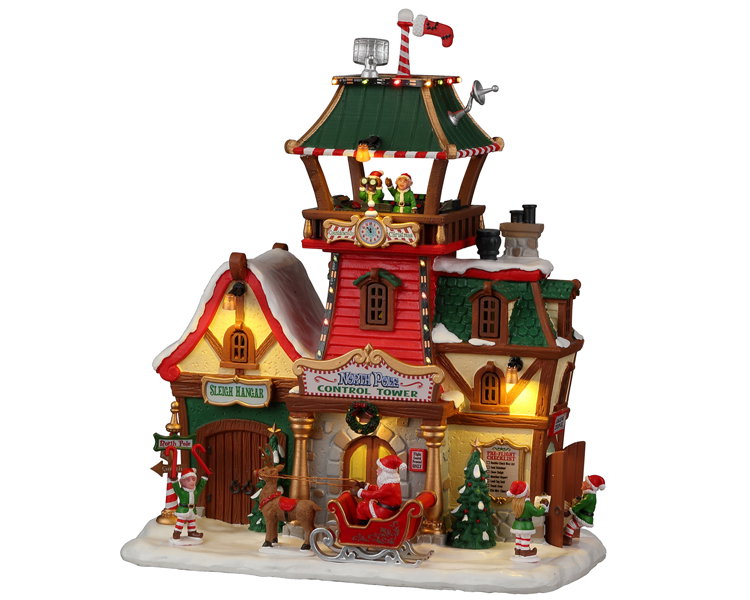 North Pole Control Tower mit 4,5V-Adapter Weihnachten