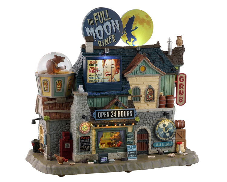Lemax The Full Moon Diner With 4.5V Adaptor - 