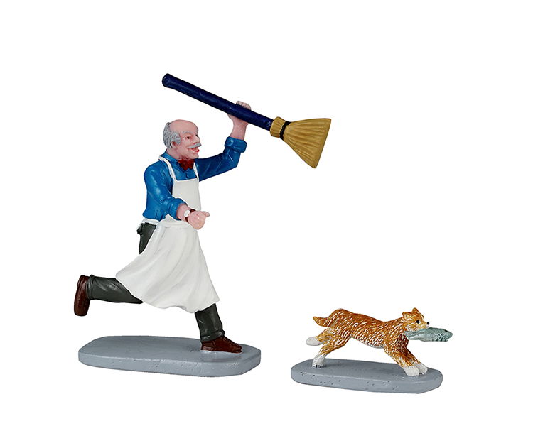 Lemax - Feline Fish Thief - Set van 2