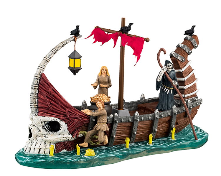 Ferry On River Styx 12x26x19 cm Halloween LEMAX