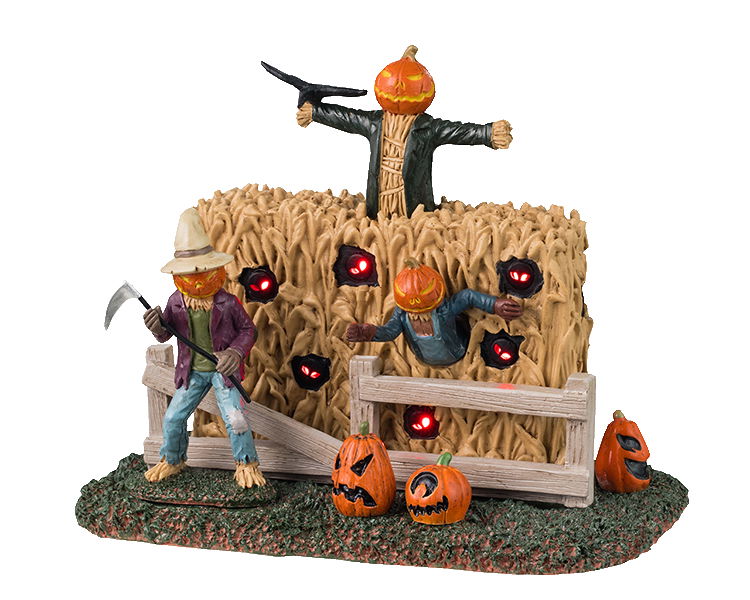 Spooky Town - Spooky Scarecrows - Met Licht
