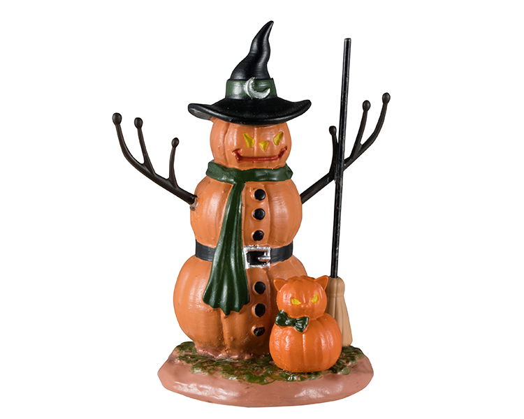 Spooky Town - Pumpkin Snowmen with Cat