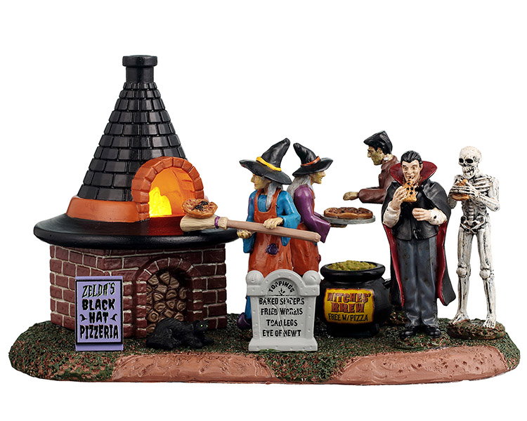 Lemax Zelda's black hat pizzeria, b/o (4.5v) ornament  - 